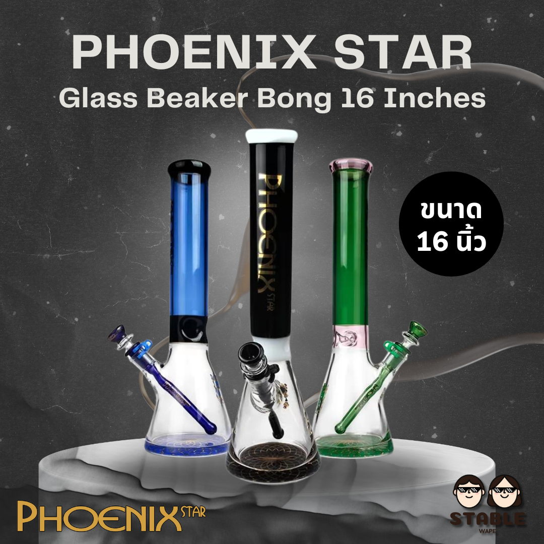 Phoenix Star Glass Beaker Bong 16 Inches