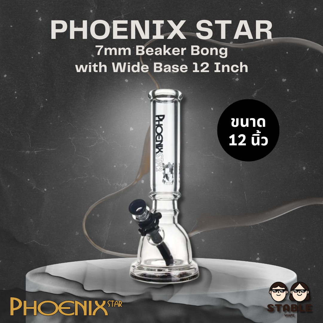 PHOENIX STAR Beaker Bong  with Wide Base 12 Inch