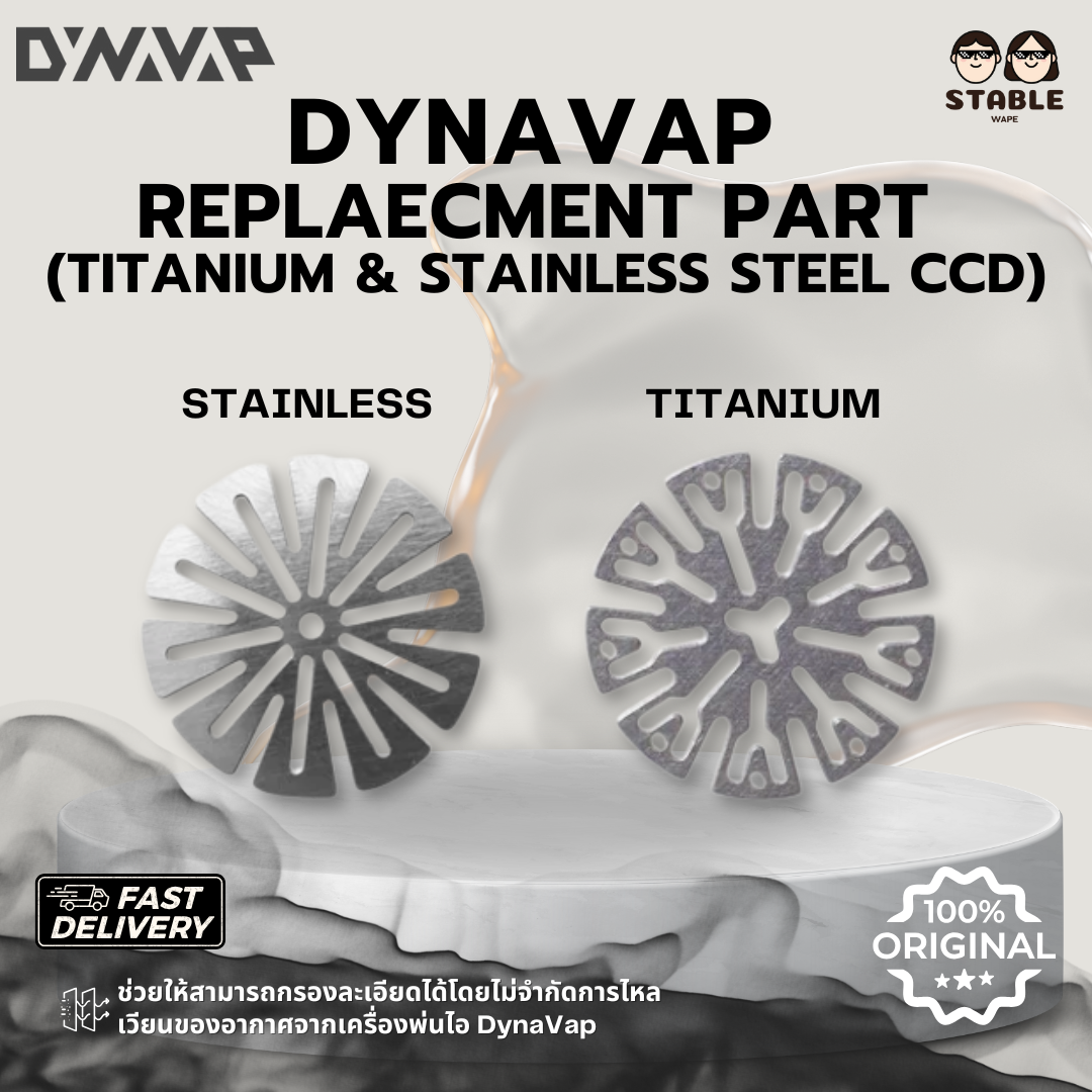 (Delivery 24 H.)  DYNAVAP Replacement Part (Titanium & Stainless Steel CCD) สำหรับอุปกรณ์ Dynavap ( 3 Pcs / Pack )